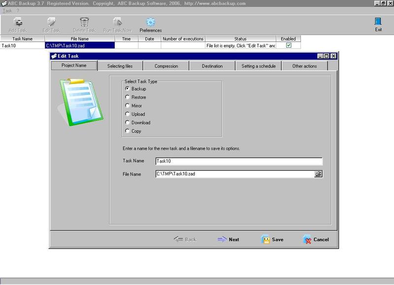 ABC Backup Screenshot